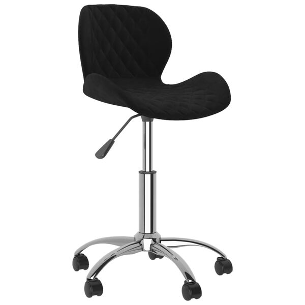 vidaXL Sedie da Pranzo Girevoli 4 pz Nere in Velluto