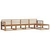 vidaXL Set di divani da esterno 5 pz Naturale Legno di Acacia Massello