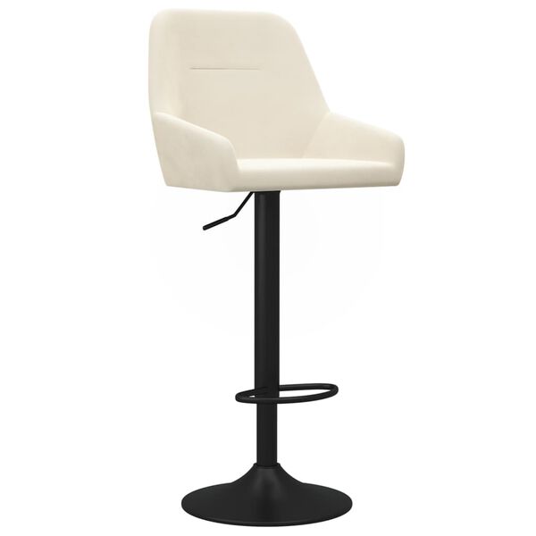 vidaXL Sgabelli da Bar 2 pz Crema in Velluto