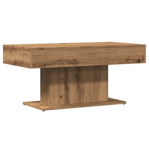 vidaXL Tavolino da caff&egrave; Rovere Artigianale 96x50x45 cm in Legno Multistrato