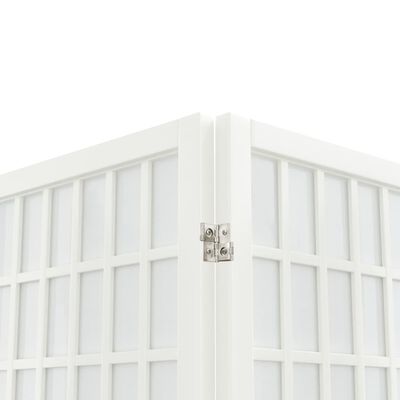 vidaXL Divisorio Pieghevole 3 Pannelli Stile Giapponese 120x170 Bianco