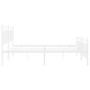 vidaXL Giroletto con Testiera e Pediera Metallo Bianco 183x213 cm