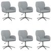 vidaXL Sedie da scrivania girevoli 6 pz 54 x 58 x 90 cm Grigio Chiaro