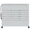 vidaXL Cesto Portabiancheria con Ruote Bianco 66x35x60 cm Rattan