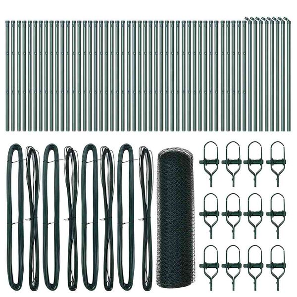 vidaXL Palo della recinzione Verde 100 x 0,8 m (mesh da 13 mm)