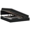 vidaXL Letto con contenitore e materasso Nero 160 x 200 cm Velluto