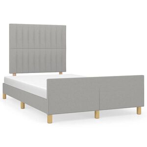 vidaXL Giroletto senza Materasso Grigio Chiaro 120x190 cm in Tessuto