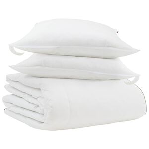vidaXL Duvet Invernale con cuscino 3 pcs Bianco Piuma d'anatra
