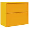 vidaXL Armadio Giallo senape 80 x 40 x 70 cm Acciaio