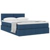 vidaXL Letto con contenitore e materasso con testiera Blu 140 x 190 cm
