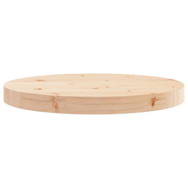 vidaXL Piano Tavolo Rotondo Ø40x3 cm in Legno Massello di Pino