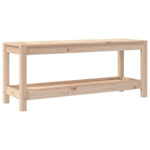 vidaXL Panca da Giardino 108x35x45 cm in Legno Massello di Pino