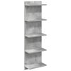 vidaXL Scaffale da parete Grigio Cemento 30 x 15 x 100 cm