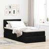 vidaXL Pouf Letto con Materasso Nero 100x200 cm in Tessuto