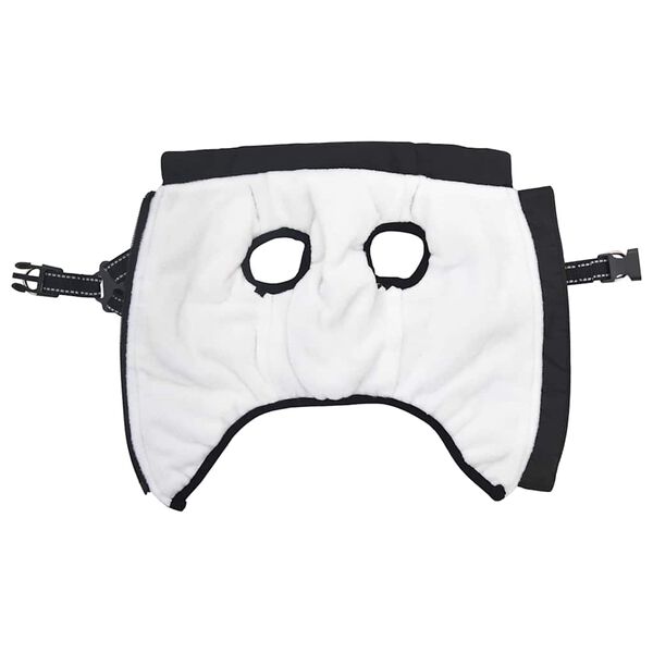 vidaXL Cappotto per Cani con imbracatura Nero S Pile e Poliestere