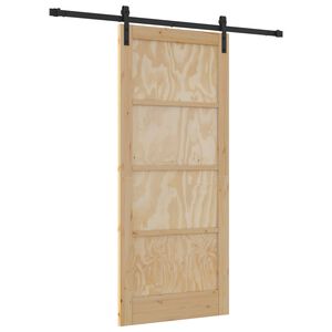 vidaXL Porta scorrevole 86 x 198,5 cm Legno Massello di Pino