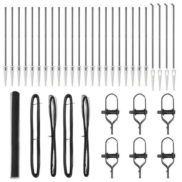 vidaXL Palo della recinzione Grigio 50 x 1,5 m (maglia da 25 mm)