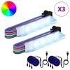 vidaXL Striscia LED 2 pcs Nero e Multicolore 1745 mm Rame e plastica