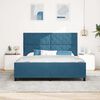 vidaXL Letto a molle con testiera Blu Scuro 180 x 200 cm Velluto