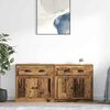 vidaXL Sideboards con cassetto 2 pcs Legno vecchio 70 x 35,5 x 67,5 cm
