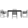 vidaXL Set da Pranzo per Giardino 5 pcs Nero