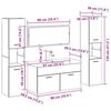 vidaXL Set di mobili per il bagno 4 pcs Rovere Nero Legno multistrato