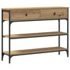 vidaXL Tavolo consolle Rovere artigianale 100 x 25 x 75 cm