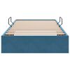 vidaXL Letto con Contenitore Blu Scuro 90 x 190 cm Velluto