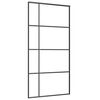 vidaXL Porta Scorrevole in Vetro ESG e Alluminio 102,5x205 cm Nera