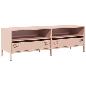 vidaXL Mobile TV Rosa 135x39x43,5 cm in Acciaio Laminato a Freddo