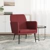 vidaXL Poltrona Rosso Vino 61x78x80 cm Similpelle
