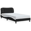 vidaXL Giroletto senza Materasso Hvar Nero e Bianco 100x200 cm in Similpelle