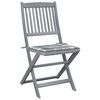 vidaXL Sedie da Giardino Pieghevoli 6 pz con Cuscini Massello Acacia