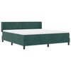 vidaXL Letto a molle con materasso Verde Scuro 200 x 180 cm Poliestere