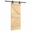 vidaXL Porta scorrevole Naturale e Nero 85 x 210 cm