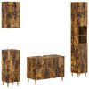 vidaXL Set di Mobili da Bagno da 4 Pezzi ARNHEM Rovere Fumo