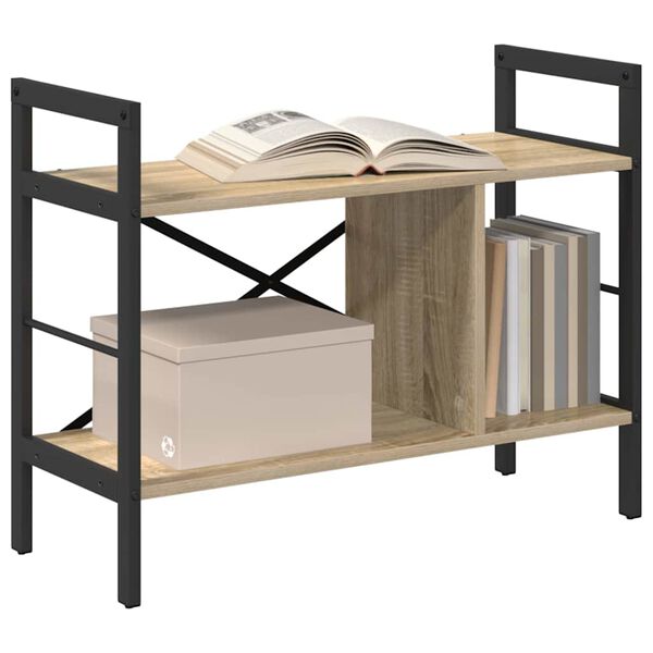 vidaXL Libreria Rovere Sonoma 75 x 30 x 58,5 cm Legno multistrato