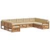 vidaXL Set di divani da esterno 9 pz Naturale e Beige