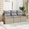 vidaXL Set Divano da Giardino Beige polyrattan