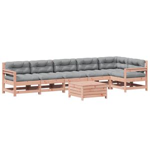 vidaXL Set Divani Giardino 7 pz con Cuscini Legno Massello di Douglas