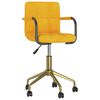 vidaXL Sedie da Pranzo Girevoli 4 pz Giallo Senape in Velluto
