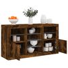 vidaXL Credenza con Luci LED Rovere Fumo 123x37x67 cm