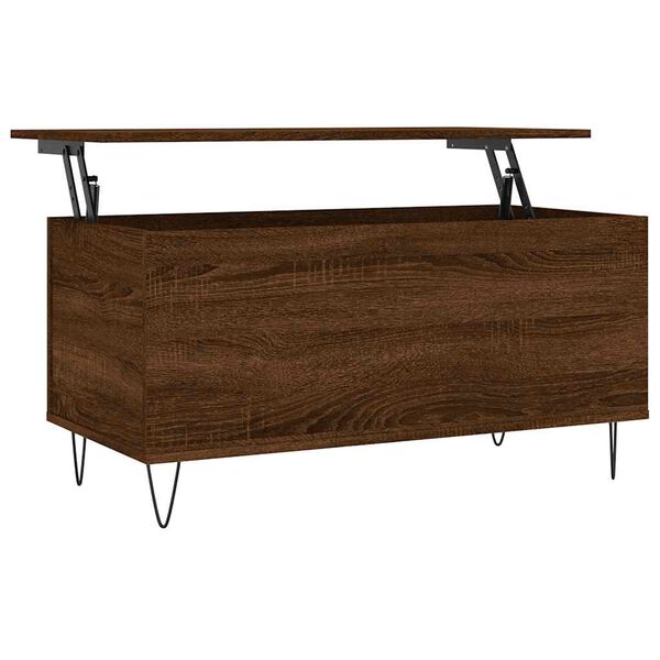 vidaXL Tavolino Salotto Rovere Marrone 90x44,5x45 cm Legno Multistrato
