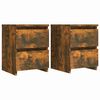 vidaXL Comodini 2 pz rovere affumicato 30x30x40 cm in Legno Multistrato