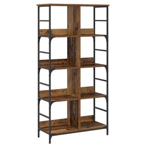vidaXL Libreria 4 livelli 78,5 x 33 x 153 cm metallo PB Legno antico