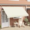 vidaXL Tenda da Sole Retrattile Manuale 350 cm Crema