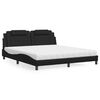 vidaXL Letto Viana con Materasso Nero 180x200 cm in Similpelle