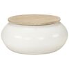 vidaXL Tavolino da Salotto Bianco 51x51x27 cm Legno Massello di Mango