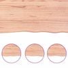 vidaXL Piano Tavolo Marrone Chiaro 120x50x(2-4) cm Rovere Non Trattato