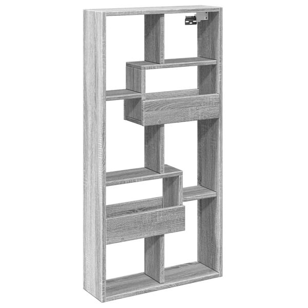 vidaXL Armadietto a Muro Grigio Sonoma 50x15x100cm in Truciolato